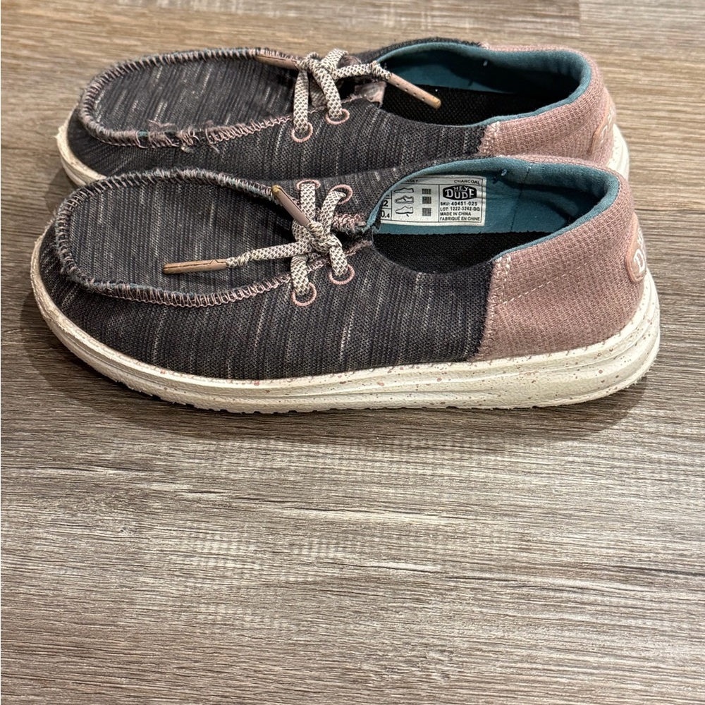 Hey Dude Charcoal Slip-On Shoes GIRLS